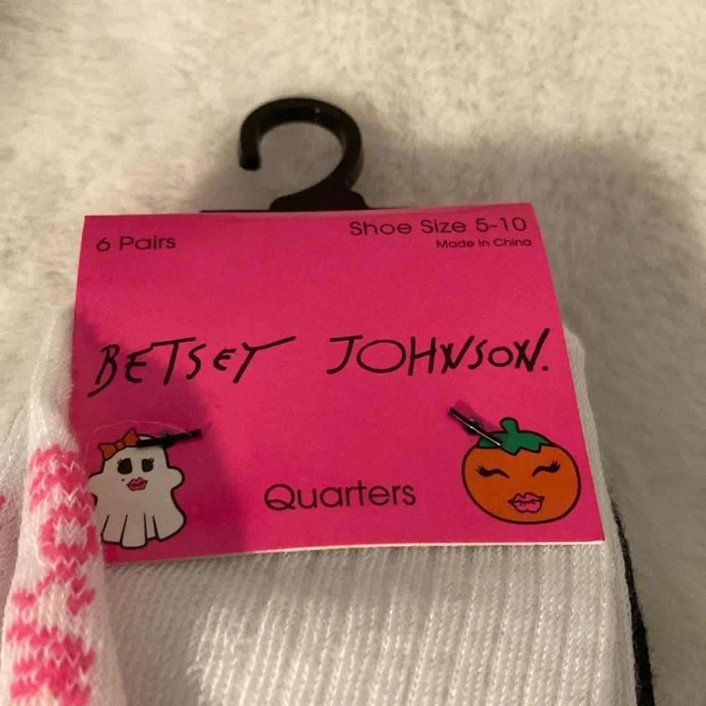 Betsey Johnson Halloween Quarters Socks